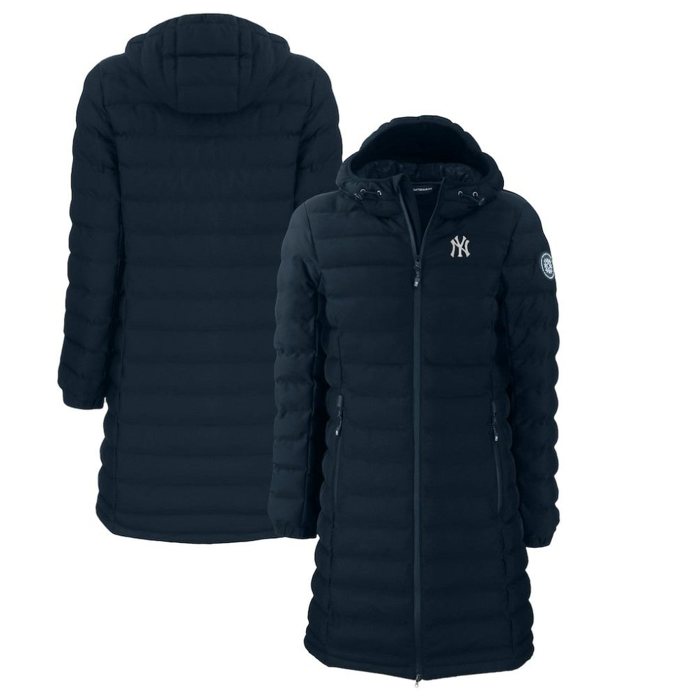 New York Yankees Cutter & Buck Women's Mission Ridge Repreve Eco Insulated Full-Zip Long Puffer Jacket Online