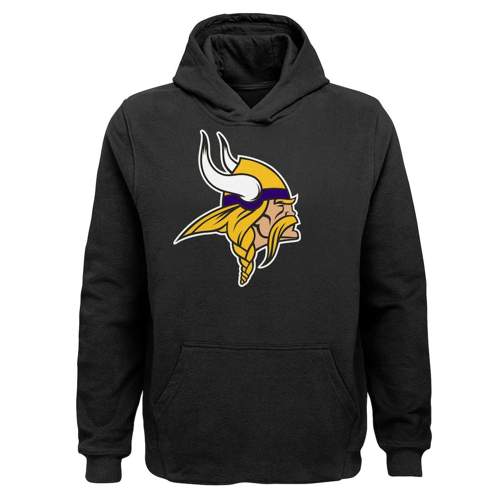 Minnesota Vikings Youth Team Logo Pullover Hoodie Black - NFL