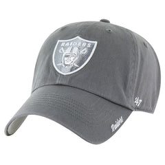 Las Vegas Raiders '47 Women's Luminance Cheer Clean Up Adjustable Hat Gray - 47 brand