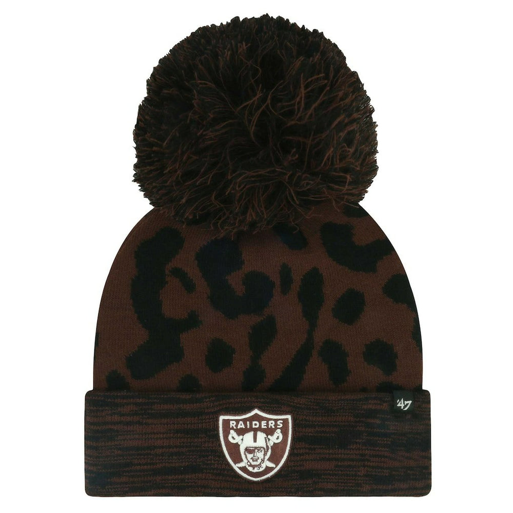 Las Vegas Raiders '47 Women's Cacao Cuffed Knit Hat with Pom Brown - 47 brand