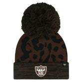 Las Vegas Raiders '47 Women's Cacao Cuffed Knit Hat with Pom Brown - 47 brand
