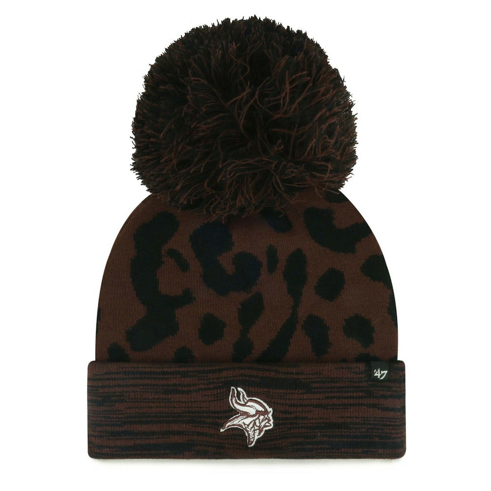 Minnesota Vikings '47 Women's Cacao Cuffed Knit Hat with Pom Brown - 47 brand