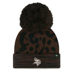 Minnesota Vikings '47 Women's Cacao Cuffed Knit Hat with Pom Brown - 47 brand