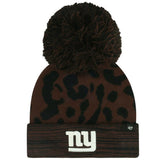New York Giants '47 Women's Cacao Cuffed Knit Hat with Pom Brown - 47 brand