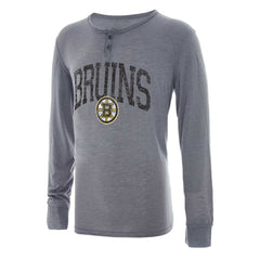 Boston Bruins Concepts Sport Takeaway Henley Long Sleeve Top Gray