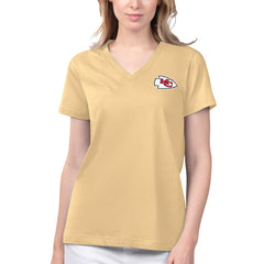 Kansas City Chiefs Margaritaville Women's Game Time V-Neck T-Shirt Gold - NFL
