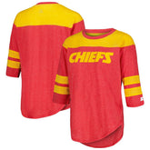 Kansas City Chiefs Starter Women's Fullback Tri-Blend 3/4-Sleeve T-Shirt Red - NFL