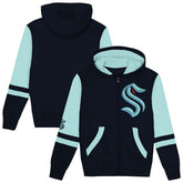 Seattle Kraken Preschool Face Off Full-Zip Hoodie Navy
