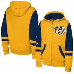 Nashville Predators - Youth Face Off Full-Zip Hoodie Gold