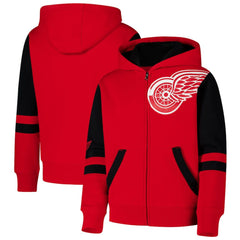 Detroit Red Wings - Youth Face Off Full-Zip Hoodie Red