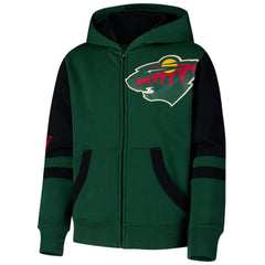 Minnesota Wild - Youth Face Off Full-Zip Hoodie Green