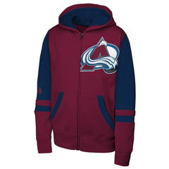 Colorado Avalanche - Youth Face Off Full-Zip Hoodie Burgundy