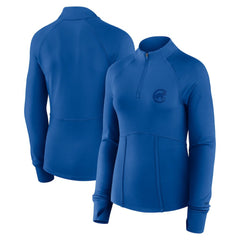 Chicago Cubs Fanatics Women's Elements Raglan Tri-Blend Quarter-Zip Top for sale
