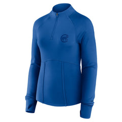 Chicago Cubs Fanatics Women's Elements Raglan Tri-Blend Quarter-Zip Top for sale