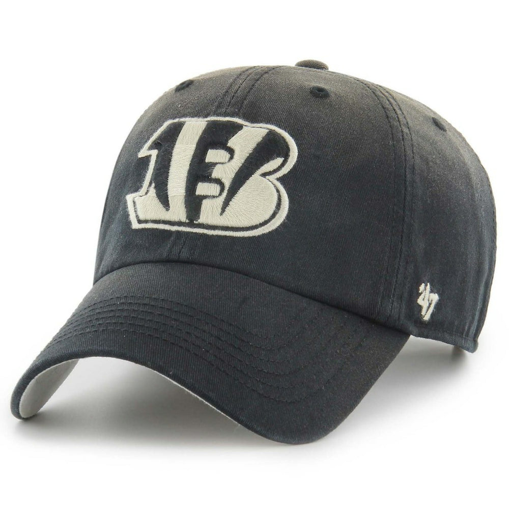 Cincinnati Bengals '47 Dusted Relaxed Clean Up Adjustable Hat Black - 47 brand