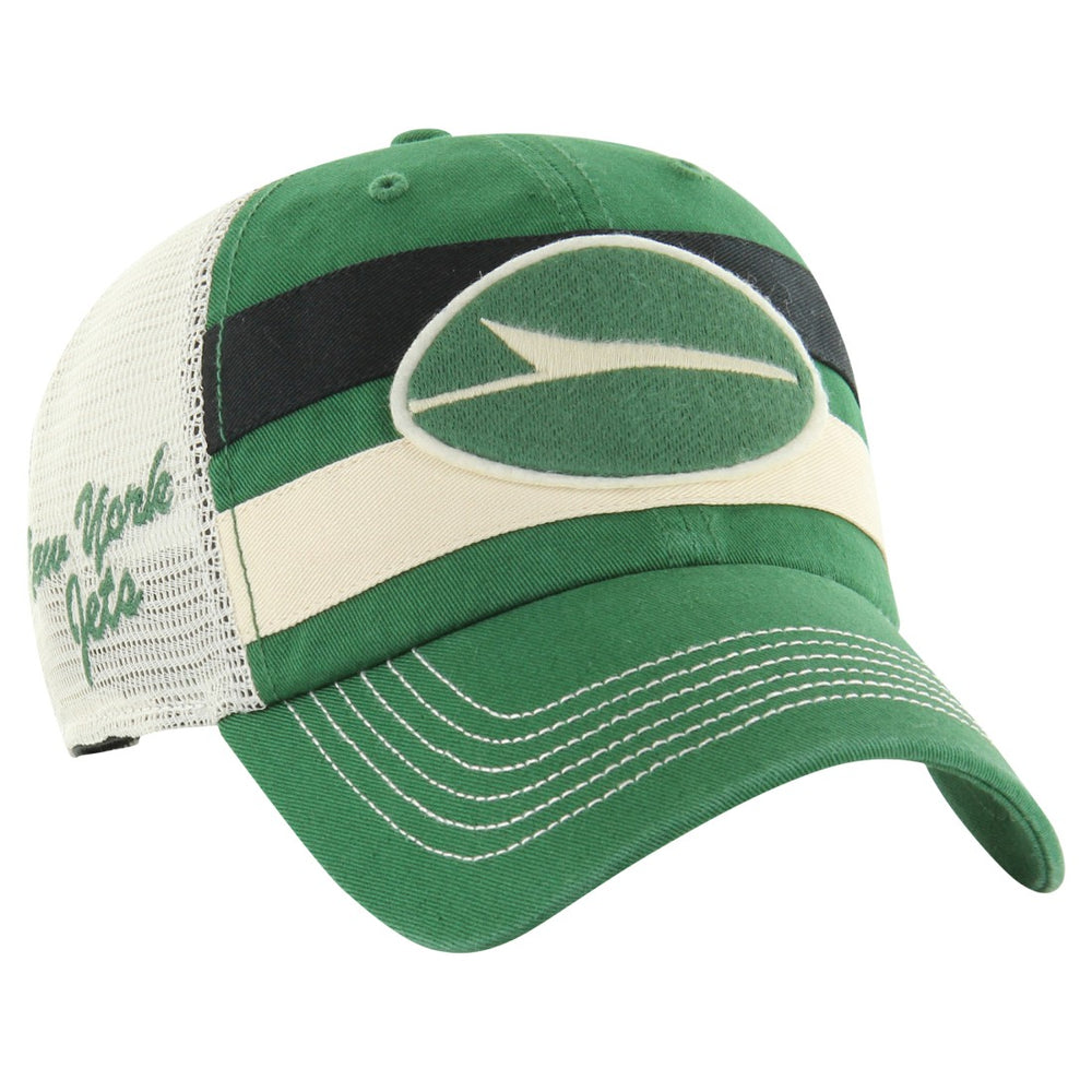 New York Jets '47 Clubhouse Boon Clean-Up Trucker Adjustable Hat Kelly Green - 47 brand