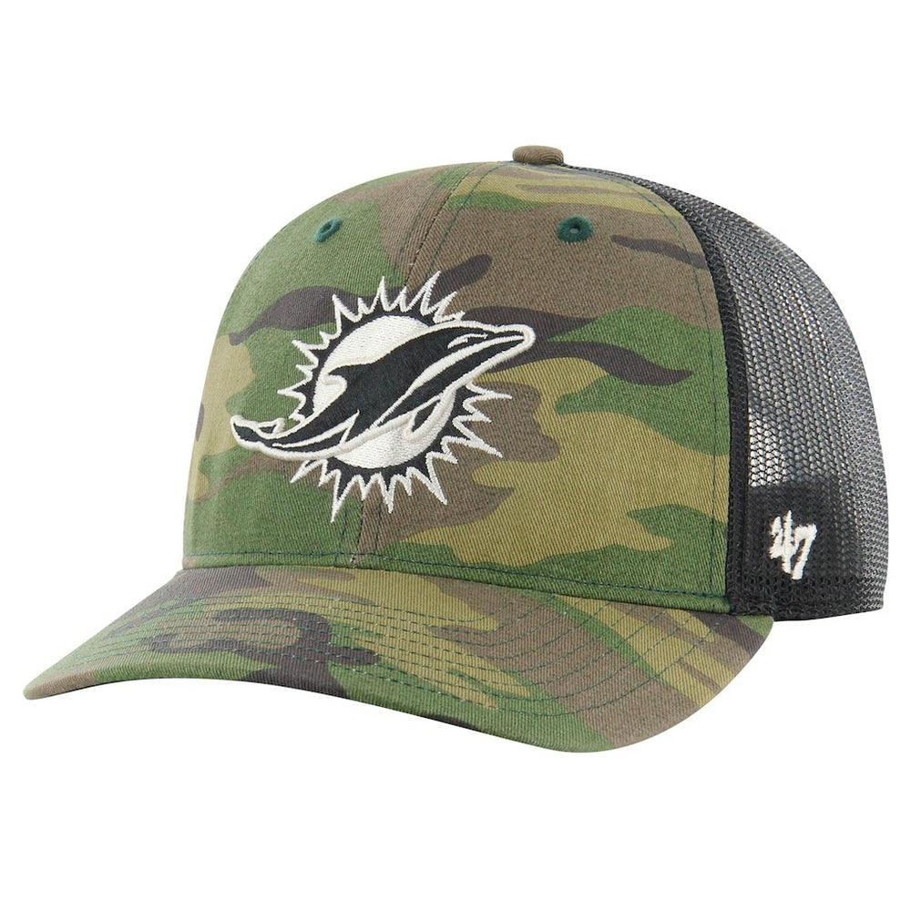 Miami Dolphins '47 Trucker Adjustable Hat Camo - 47 brand