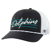 Miami Dolphins '47 Downburst Relaxed Hitch Trucker Adjustable Hat Black/White - 47 brand