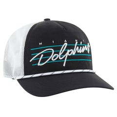 Miami Dolphins '47 Downburst Relaxed Hitch Trucker Adjustable Hat Black/White - 47 brand