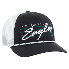 Philadelphia Eagles '47 Downburst Relaxed Hitch Trucker Adjustable Hat Black/White - 47 brand