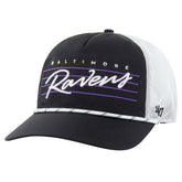 Baltimore Ravens '47 Downburst Relaxed Hitch Trucker Adjustable Hat Black/White - 47 brand