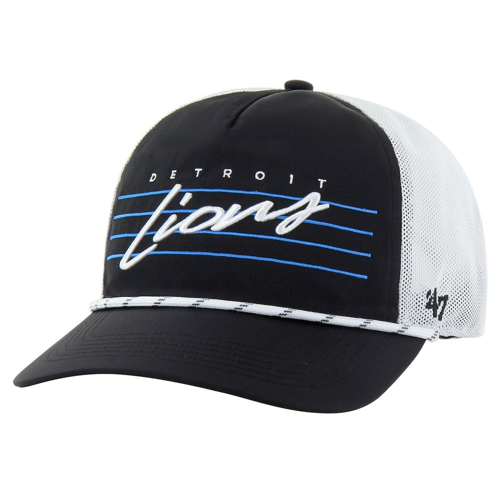 Detroit Lions '47 Downburst Relaxed Hitch Trucker Adjustable Hat Black/White - 47 brand