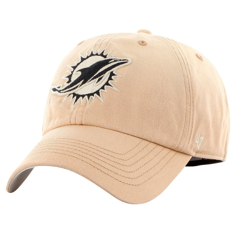 Miami Dolphins '47 Dusted Relaxed Franchise Fitted Hat Khaki - 47 brand