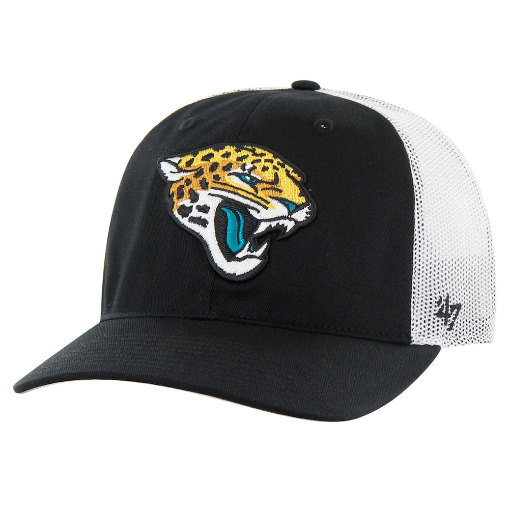 Jacksonville Jaguars '47 Team Unstructured Trucker Adjustable Hat Black/White - 47 brand
