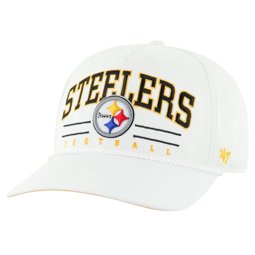 Pittsburgh Steelers '47 Roscoe Hitch Rope Adjustable Hat White - 47 brand