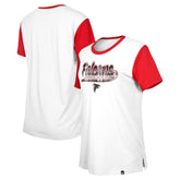 Atlanta Falcons New Era Women's 3rd Down T-Shirt White/Red - NFL