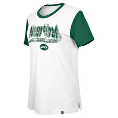 New York Jets New Era Women's 3rd Down T-Shirt White/Green - NFL