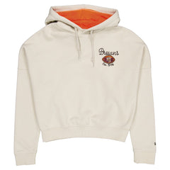 Cleveland Browns New Era Women's 3rd Down Historic Pullover Hoodie Cream - NFL