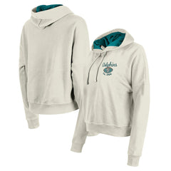 Miami Dolphins New Era Women's 3rd Down Historic Pullover Hoodie Cream - NFL