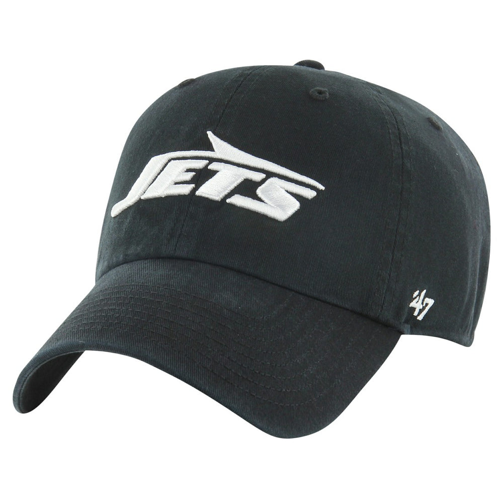 New York Jets '47 Clean Up Tonal Adjustable Hat Black - 47 brand