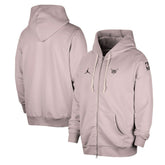 NBA - Charlotte Hornets Jordan Brand Authentic Standard Issue Full-Zip Hoodie Jacket - Light Purple