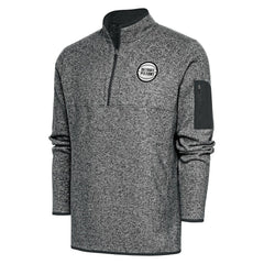 NBA - Detroit Pistons Antigua Fortune Big & Tall Quarter-Zip Pullover Jacket - Heather Charcoal