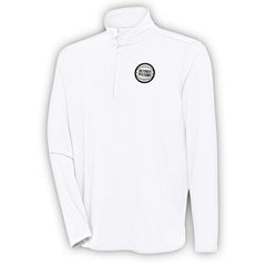 NBA - Detroit Pistons Antigua Metallic Logo Hunk Quarter-Zip Pullover - White