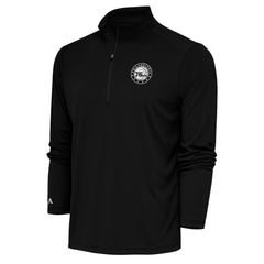 NBA - Philadelphia 76ers Antigua Metallic Logo Tribute Quarter-Zip Pullover - Black