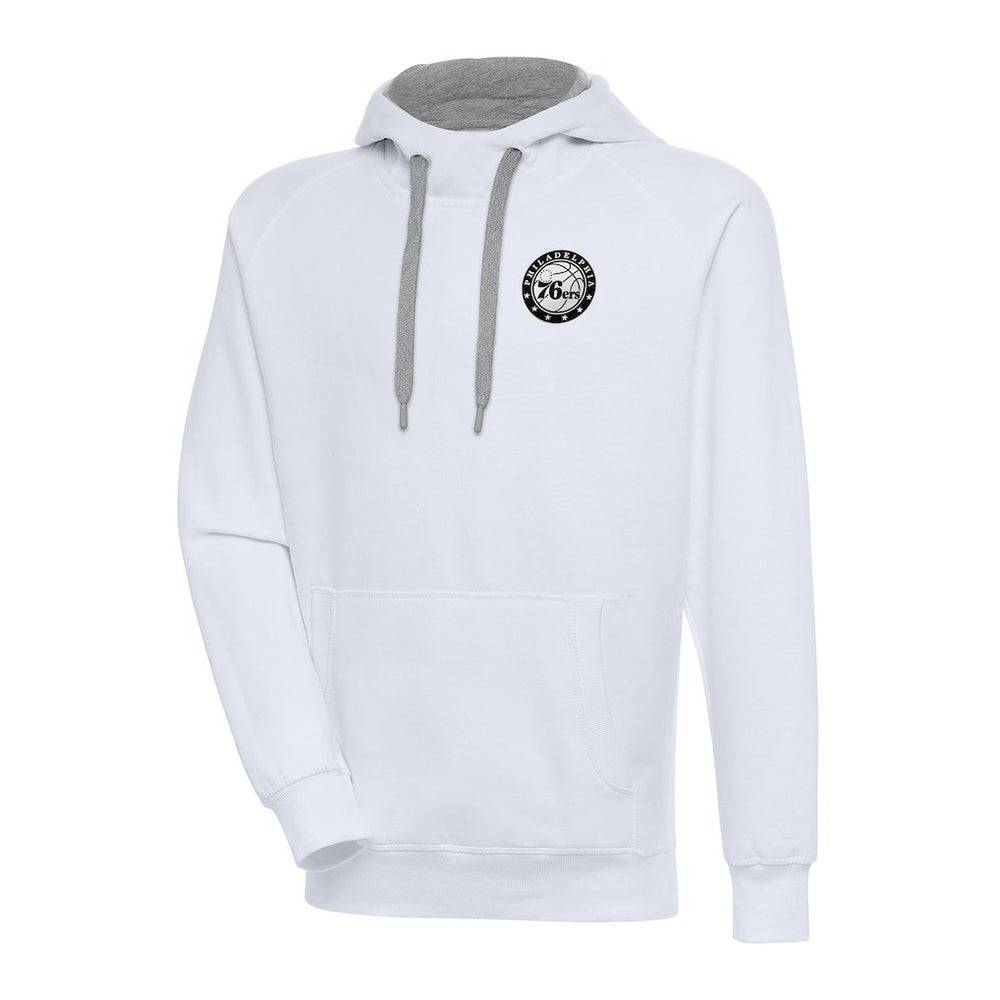 NBA - Philadelphia 76ers Antigua Metallic Logo Victory Pullover Hoodie - White