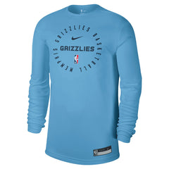 Nike - Memphis Grizzlies 2024/25 Legend On-Court Practice Long Sleeve T-Shirt - Light Blue