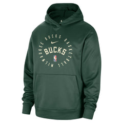 Nike - Milwaukee Bucks 2024/25 Spotlight On-Court Practice Performance Pullover Hoodie - Hunter Green