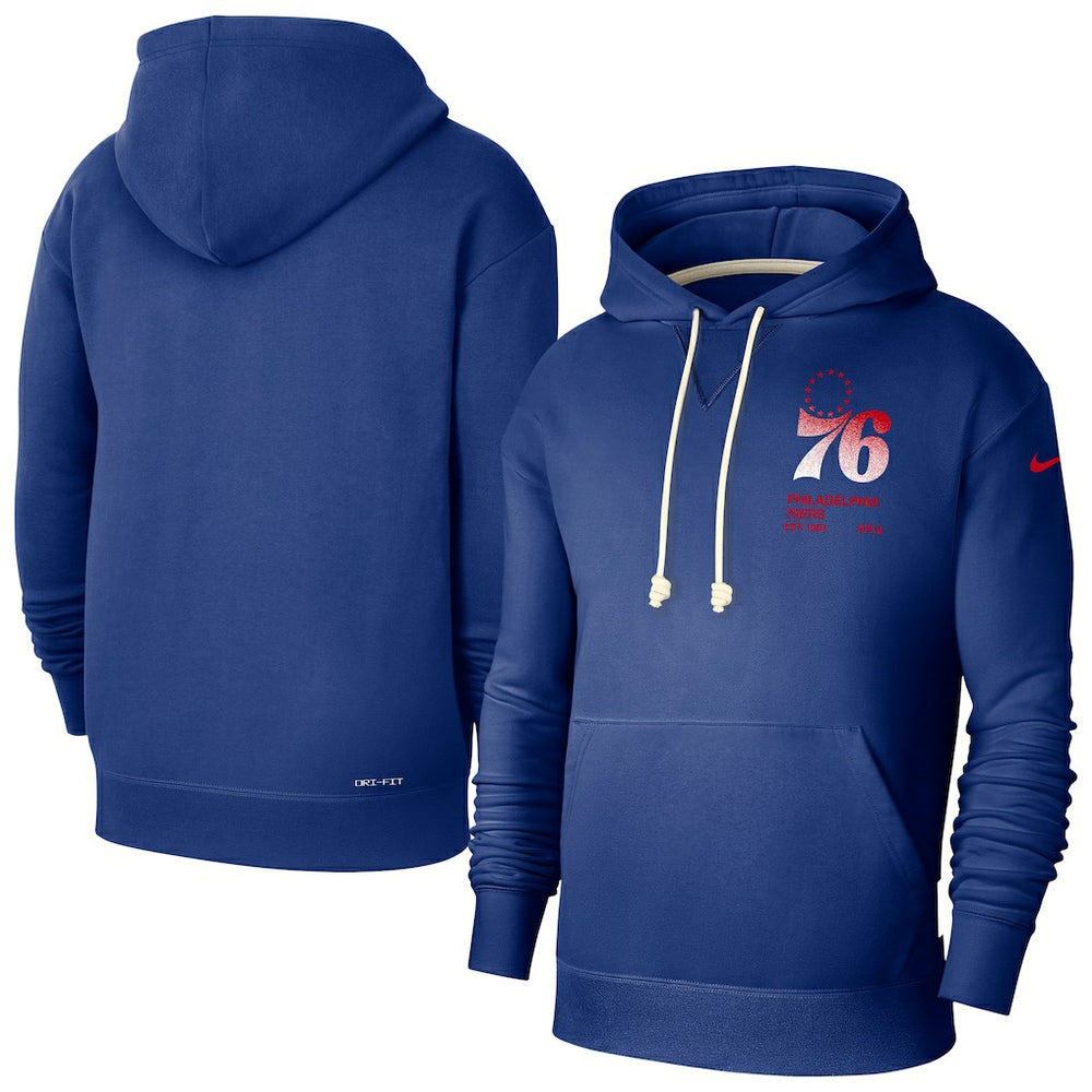Nike - Philadelphia 76ers Courtside Standard Issue Premium Performance Pullover Hoodie - Royal