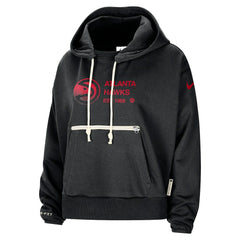 Nike - Atlanta Hawks Women's Courtside Standard Issue Performance Pullover Hoodie - Black