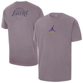 NBA - Los Angeles Lakers Jordan Brand Statement Edition Jumpman Flight Heavyweight T-Shirt - Purple
