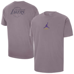 NBA - Los Angeles Lakers Jordan Brand Statement Edition Jumpman Flight Heavyweight T-Shirt - Purple