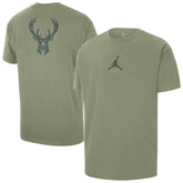 NBA - Milwaukee Bucks Jordan Brand Statement Edition Jumpman Flight Heavyweight T-Shirt - Green