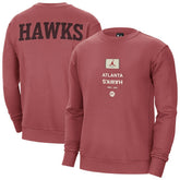NBA - Atlanta Hawks Jordan Brand Courtside Statement Edition Heavyweight Pullover Sweatshirt - Red