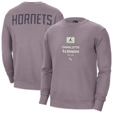 NBA - Charlotte Hornets Jordan Brand Courtside Statement Edition Heavyweight Pullover Sweatshirt - Purple