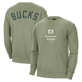 NBA - Milwaukee Bucks Jordan Brand Courtside Statement Edition Heavyweight Pullover Sweatshirt - Green
