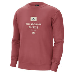 NBA - Philadelphia 76ers Jordan Brand Courtside Statement Edition Heavyweight Pullover Sweatshirt - Red